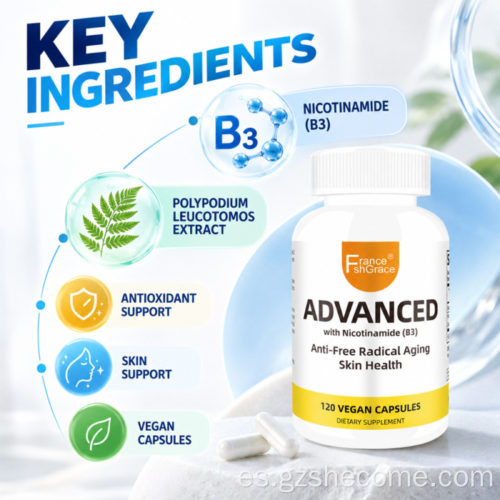 Shecome Advanced Capsules Nicotinamida Salud de la piel